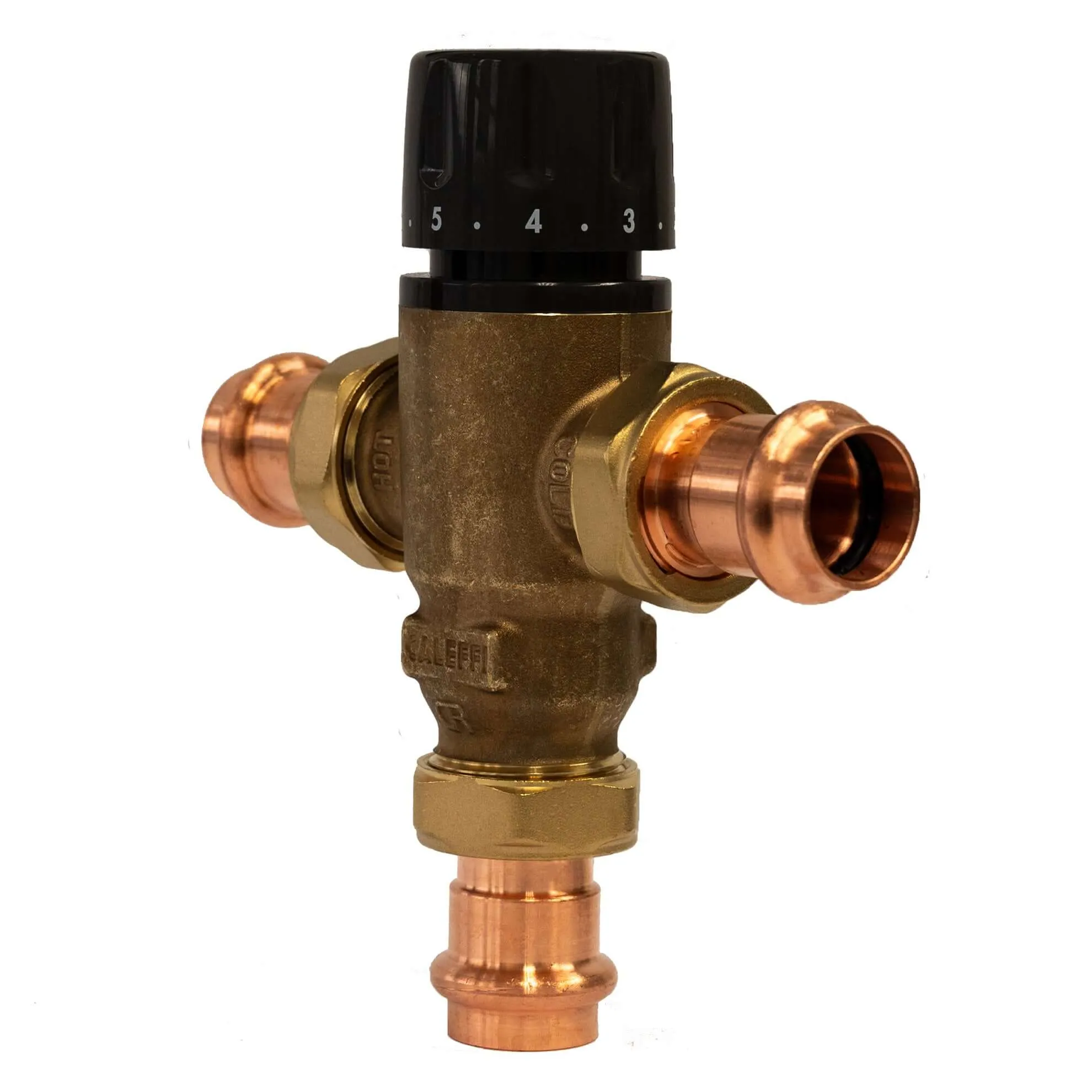 1″ MixCal Adjustable Thermostatic and Pressure Balanced Mixing Valve (press)