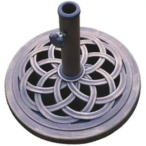18-Inch Cast Stone Umbrella Base, Made from Rust Free Composite Materials.