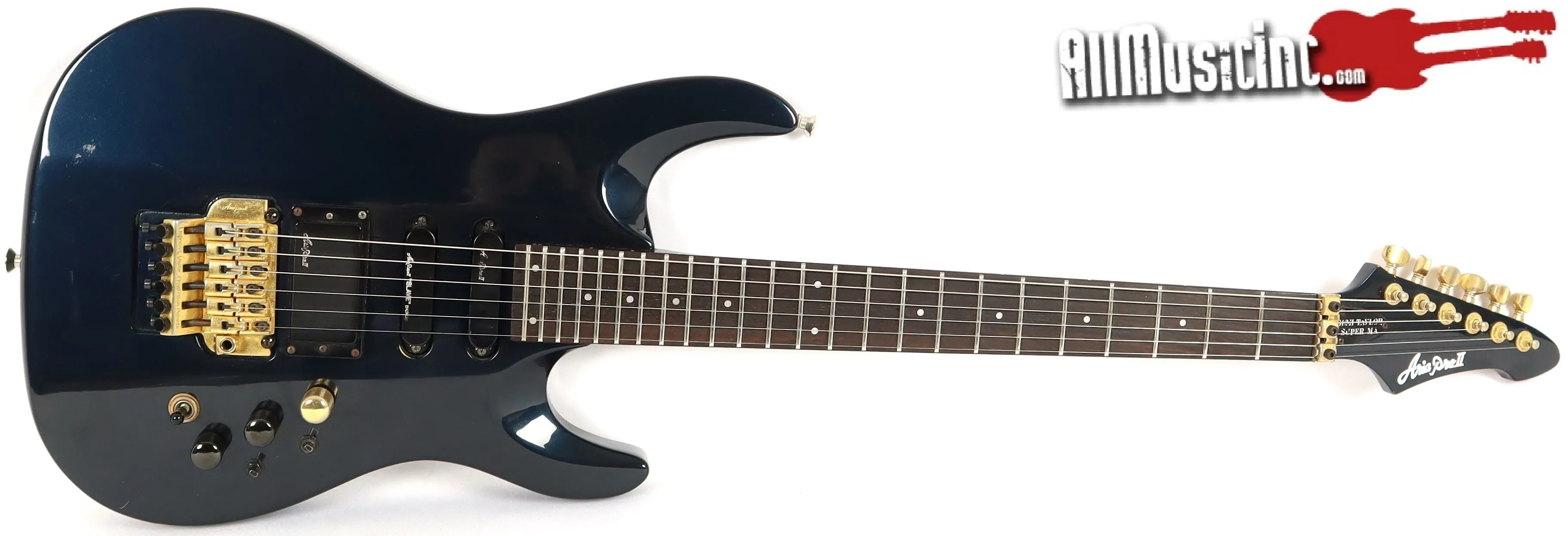 1980's Aria Pro II MA-800 Metallic Blue Electric Guitar Motsumoku Japan Preowned