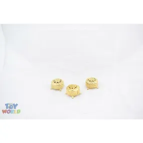 2.5in Round Box W/Stands - Gold