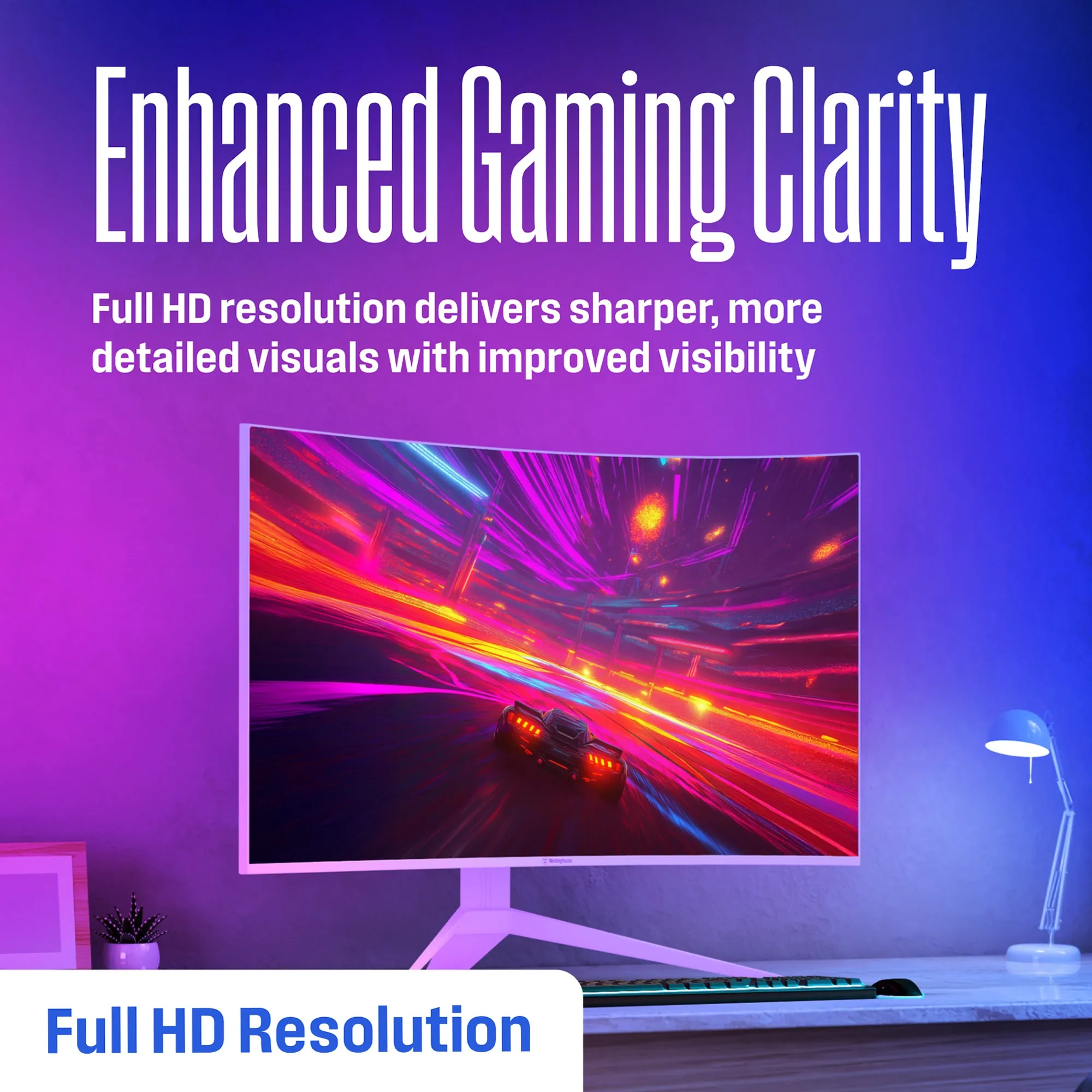 27" Curved FHD Gaming Monitor (White)