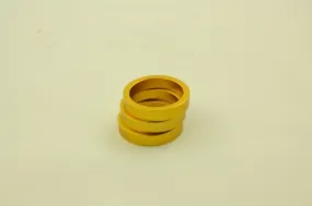 3 PIECE 7mm A-HEAD BIKE FORK ALLOY SPACER KIT VERY SMART ANODISED GOLD COLOUR