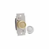 6683-IW Leviton 600W, 120 Volt AC 60Hz, 3-Way, Trimatron Deluxe Push ON/Push OFF Electro-Mechanical Incandescent Rotary Dimmer - Ivory White