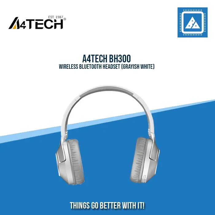A4TECH BH300 WIRELESS BLUETOOTH HEADSET (GRAYISH WHITE)