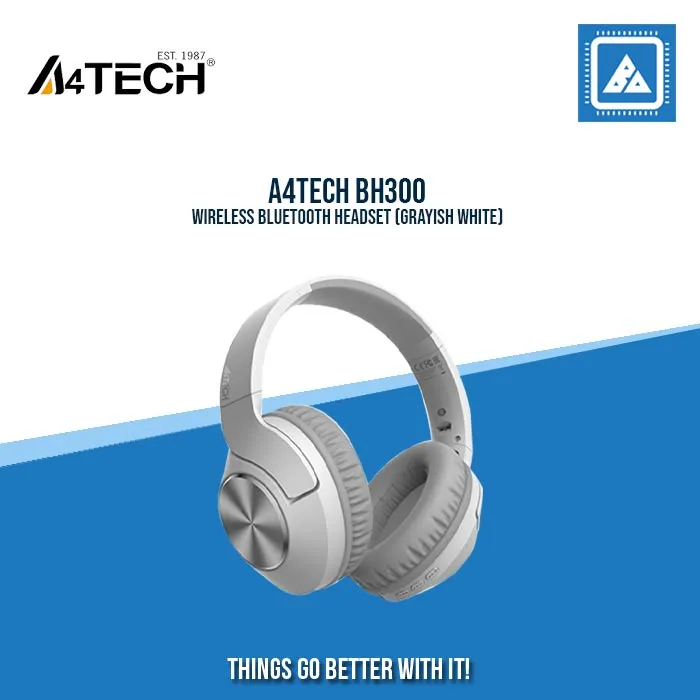 A4TECH BH300 WIRELESS BLUETOOTH HEADSET (GRAYISH WHITE)