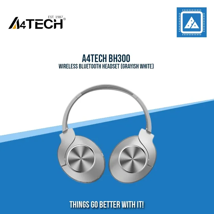 A4TECH BH300 WIRELESS BLUETOOTH HEADSET (GRAYISH WHITE)