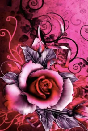 Abstract Red Rose - Floral Diamond Painting, Full Square/Round Drill 5D Diamonds