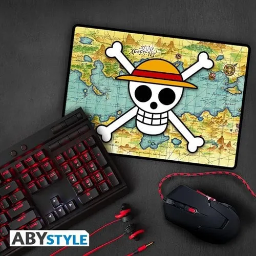 Abysse America - One Piece Skull with Map Gaming Mousepad