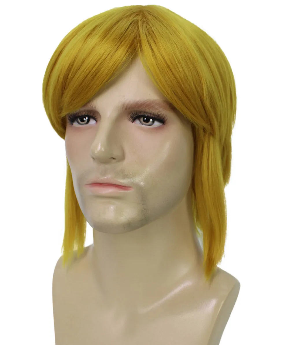 Adult Men’s Blonde Video Gaming Character Wig | Straight 14" Cosplay Wigs | Premium Breathable Capless Cap