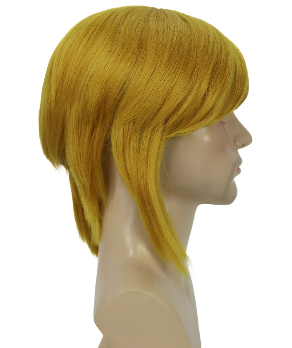Adult Men’s Blonde Video Gaming Character Wig | Straight 14" Cosplay Wigs | Premium Breathable Capless Cap