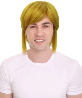 Adult Men’s Blonde Video Gaming Character Wig | Straight 14" Cosplay Wigs | Premium Breathable Capless Cap