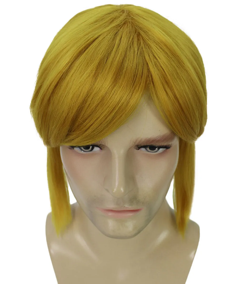 Adult Men’s Blonde Video Gaming Character Wig | Straight 14" Cosplay Wigs | Premium Breathable Capless Cap