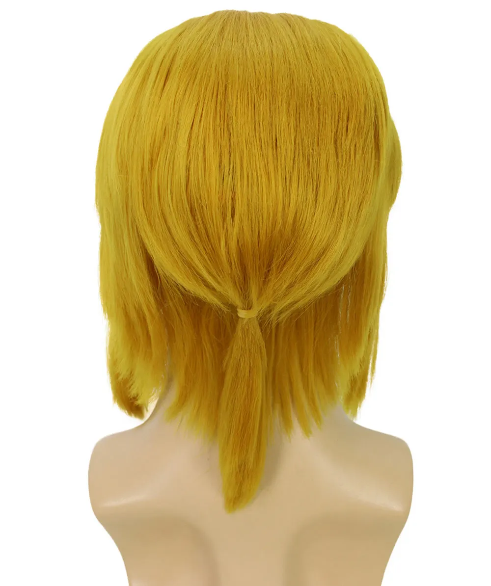 Adult Men’s Blonde Video Gaming Character Wig | Straight 14" Cosplay Wigs | Premium Breathable Capless Cap