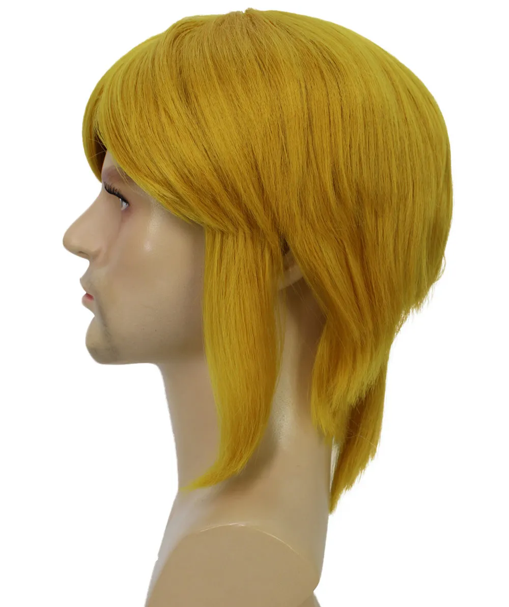 Adult Men’s Blonde Video Gaming Character Wig | Straight 14" Cosplay Wigs | Premium Breathable Capless Cap