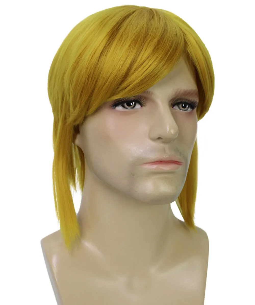 Adult Men’s Blonde Video Gaming Character Wig | Straight 14" Cosplay Wigs | Premium Breathable Capless Cap