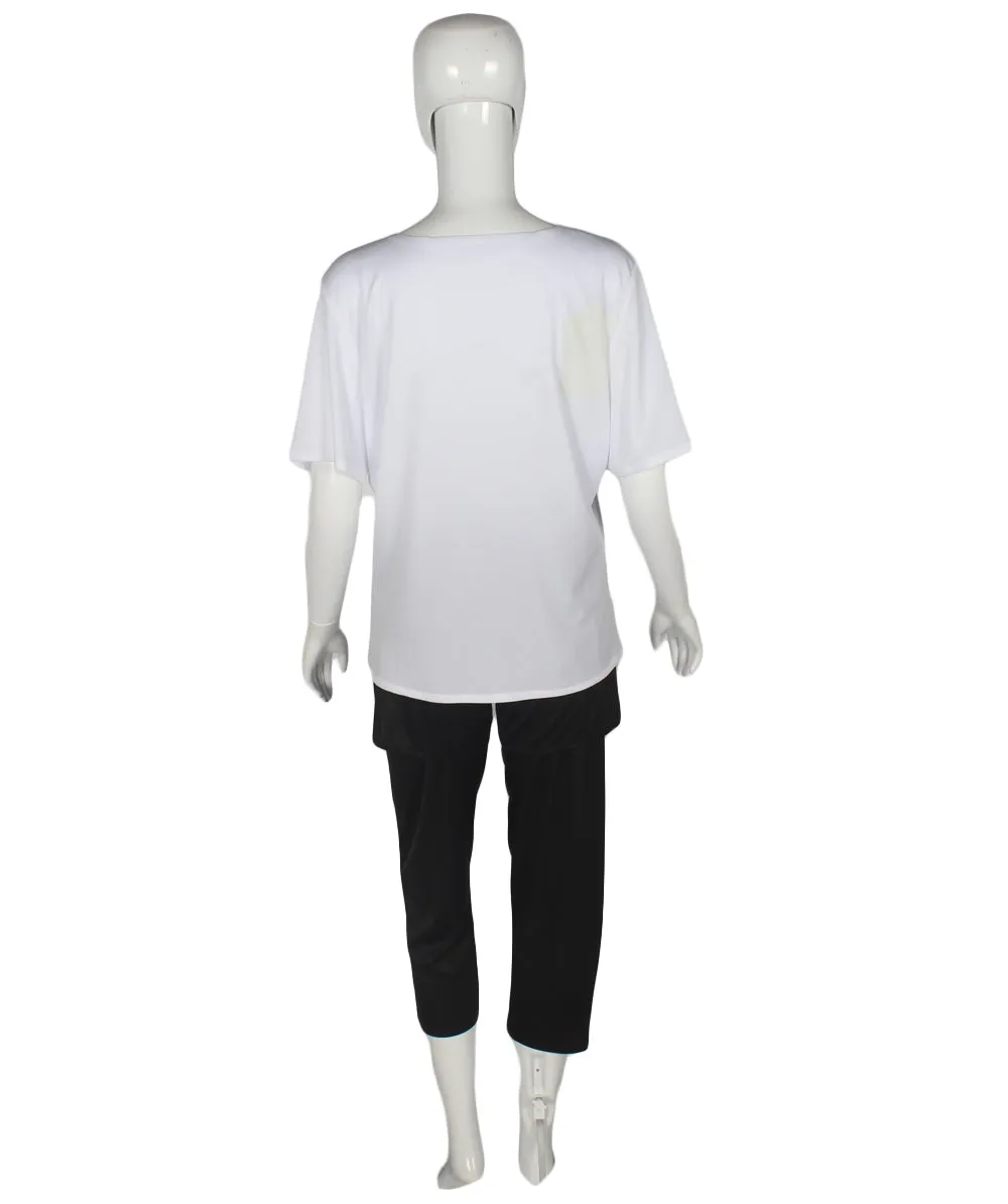 Adult Women's Black & White Gaming Cosplay Costume.