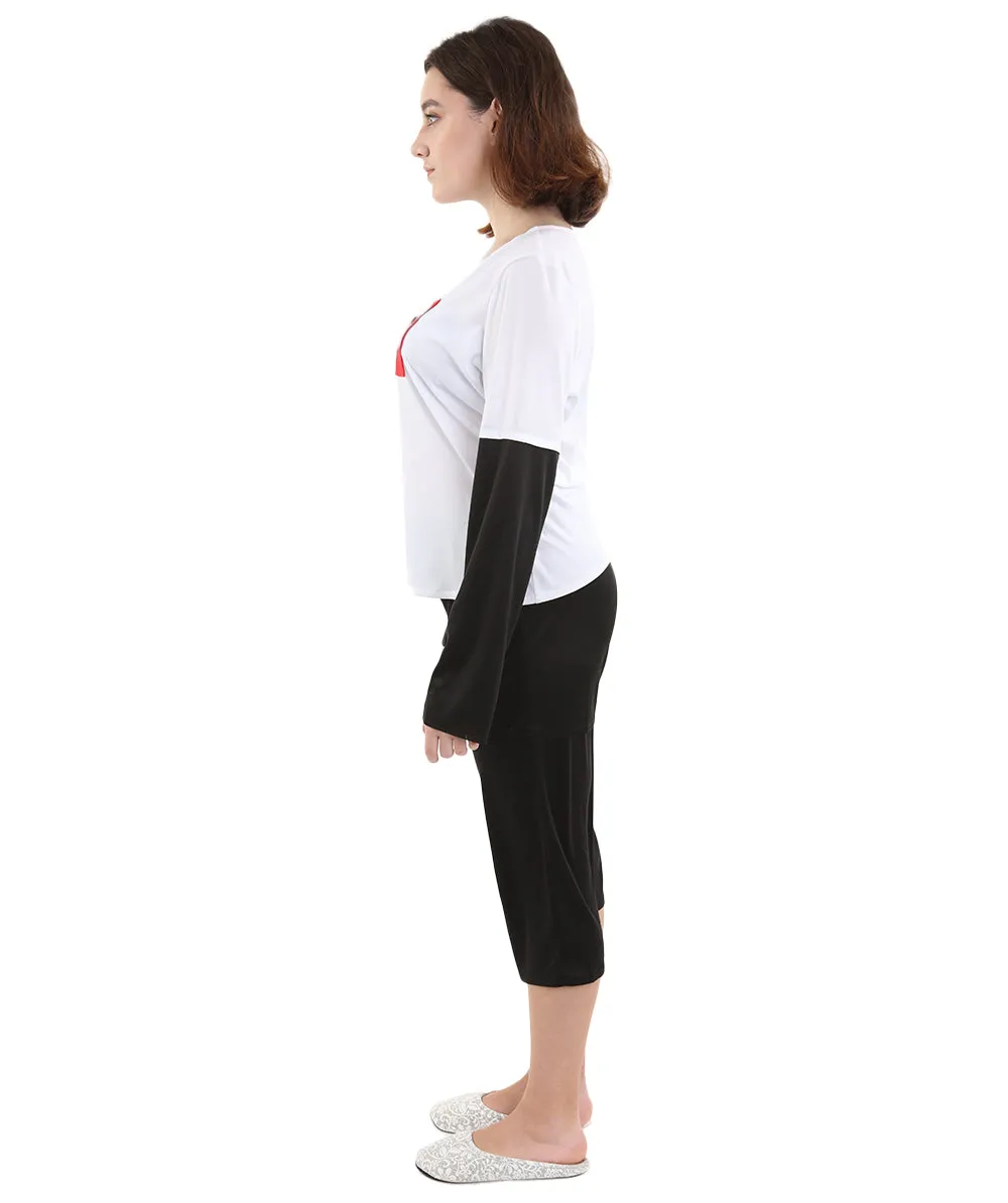 Adult Women's Gaming Cosplay Costume | Black & White Cosplay Costume
