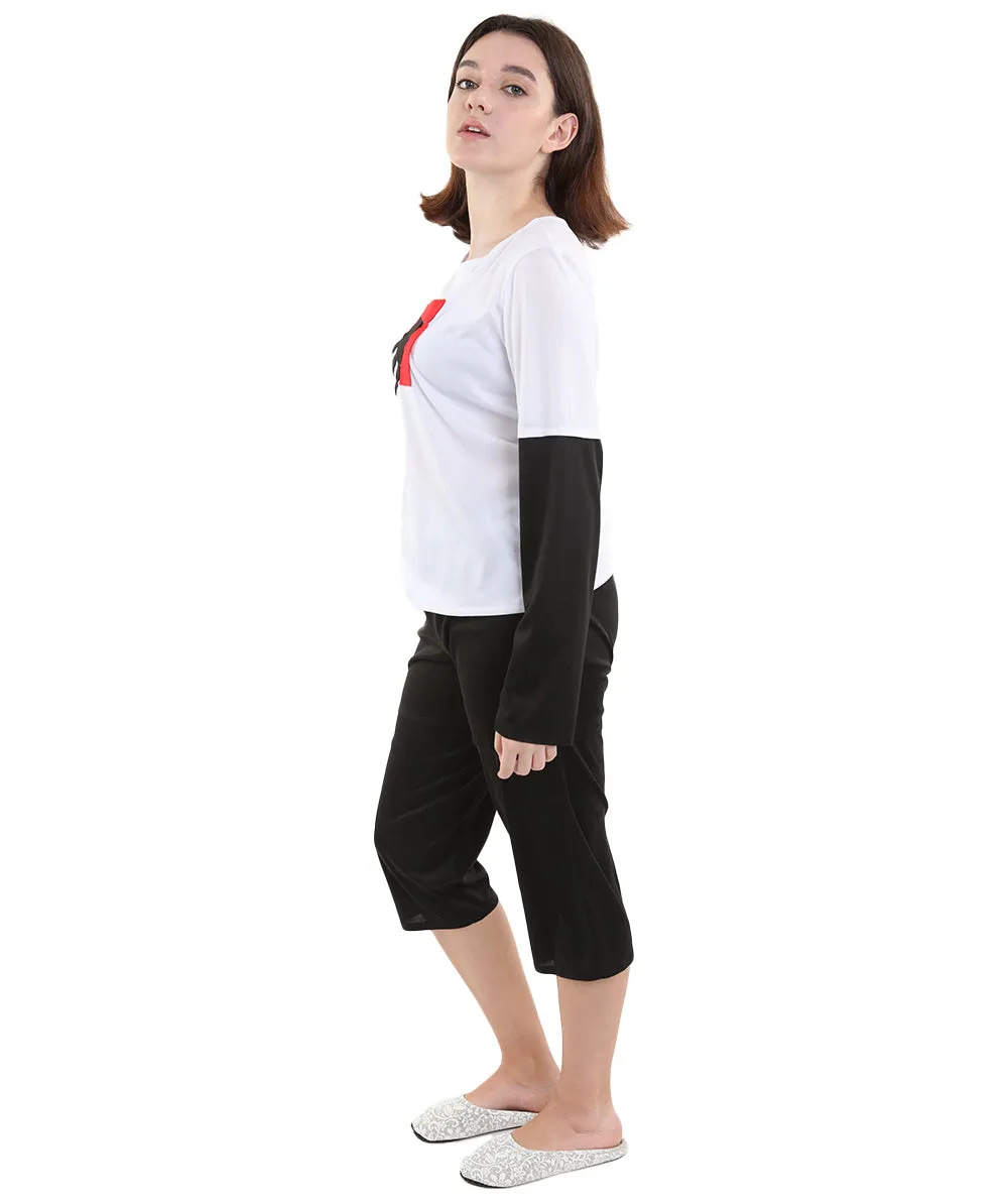 Adult Women's Gaming Cosplay Costume | Black & White Cosplay Costume