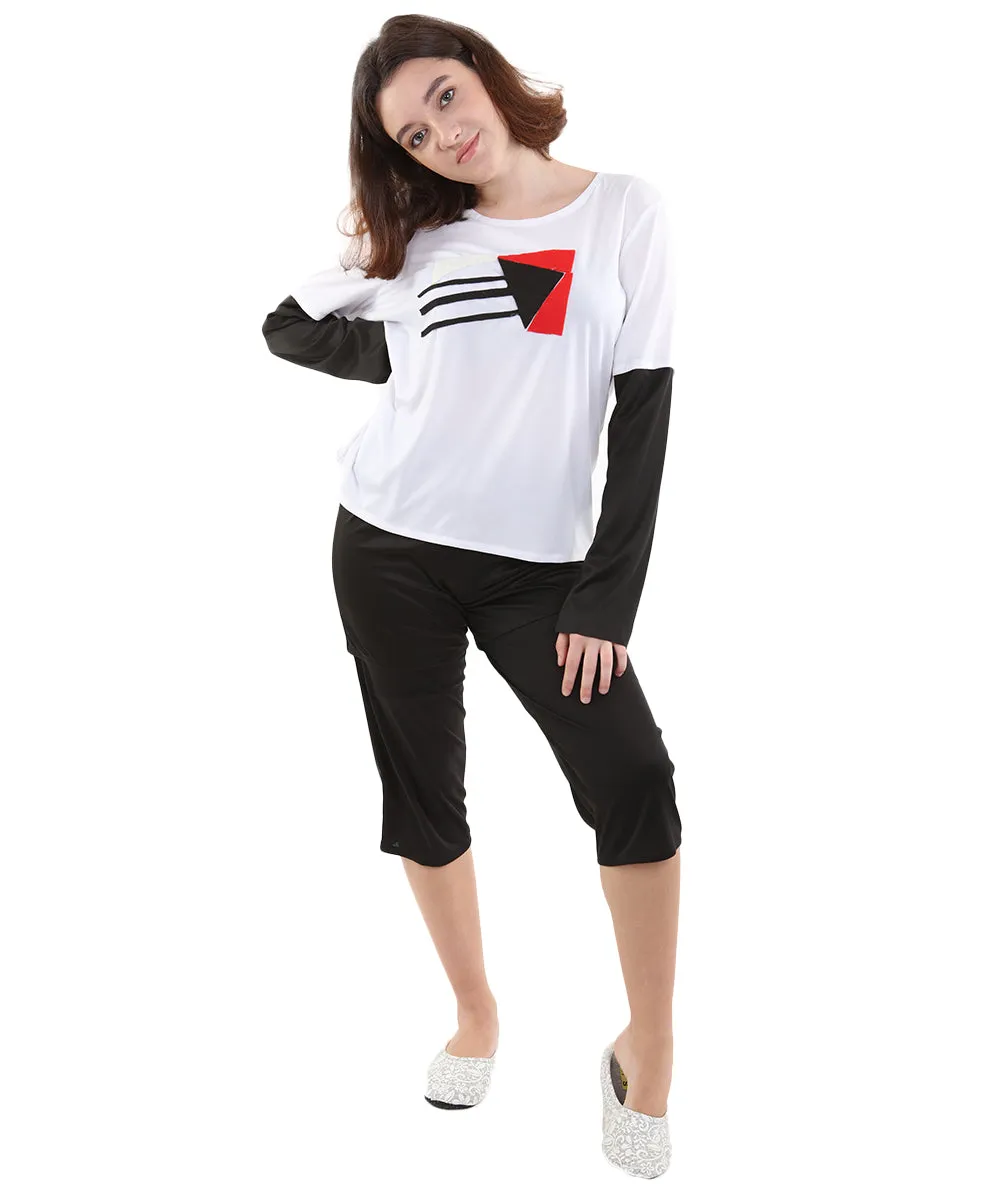 Adult Women's Gaming Cosplay Costume | Black & White Cosplay Costume