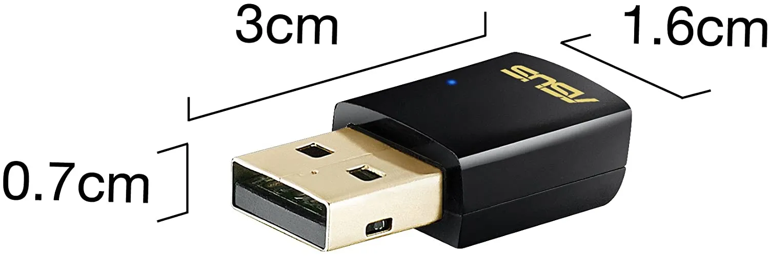 ASUS USB-AC51 AC600 Wifi Adapter - Certified Refurbished