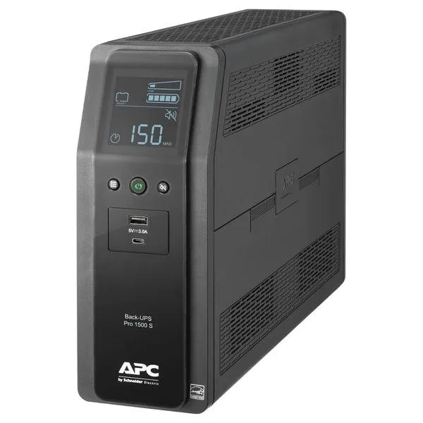 Back-UPS Pro(R) 10-Outlet-2-USB 1,500-Volt-Ampere Battery Back-Up and Surge Protector