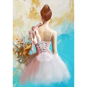 Ballet Girl - 5D DIY Round Drill Diamond Painting (Canvas 30x40cm/11.81x15.71in )