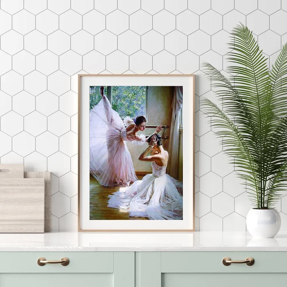 Ballet Girl - 5D DIY Round Drill Diamond Painting (Canvas 30x40cm/11.81x15.71in )