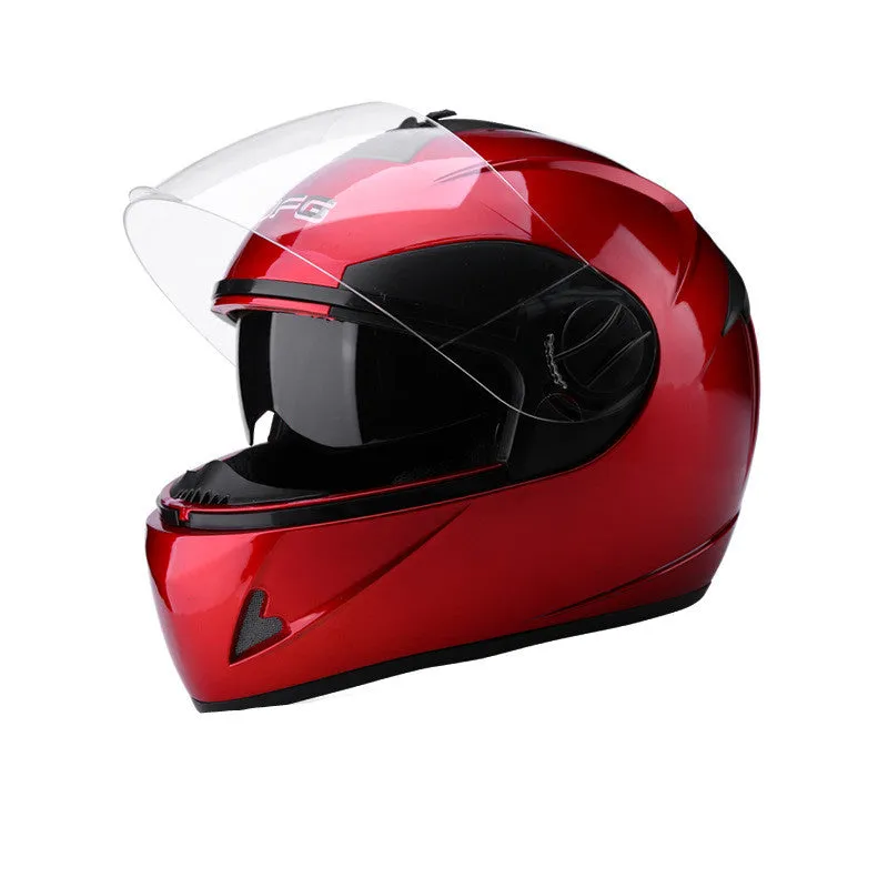 Battery Car Helmet Gray Male Anti-Fog Four Seasons Full Face