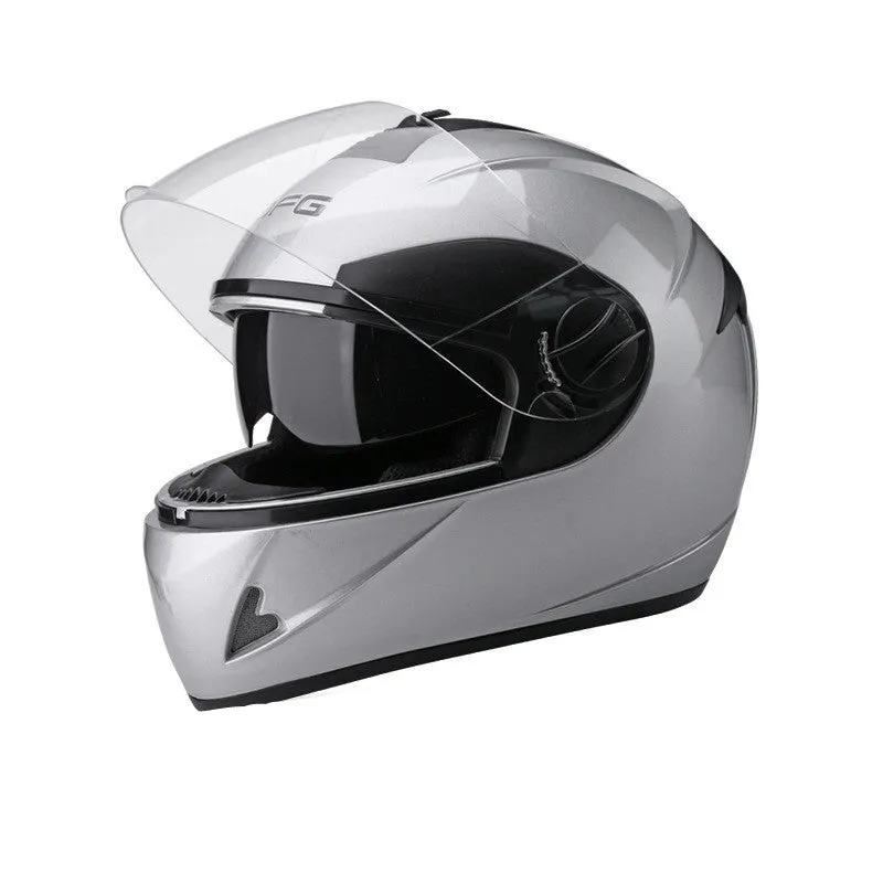 Battery Car Helmet Gray Male Anti-Fog Four Seasons Full Face