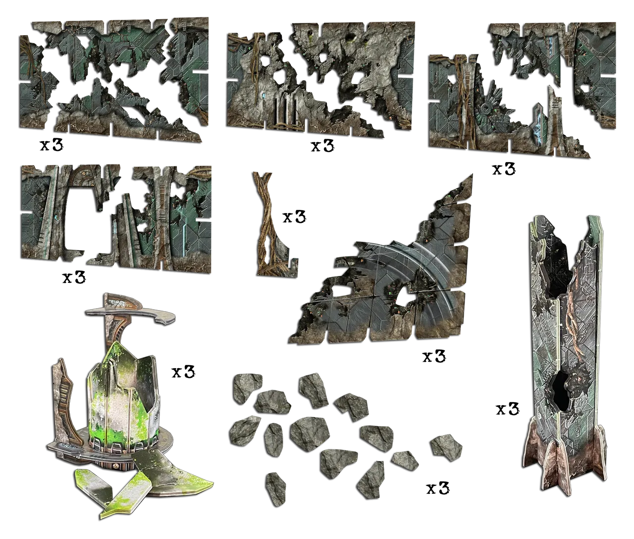 Battle Systems Scifi Terrain Trader Encampment Core Set