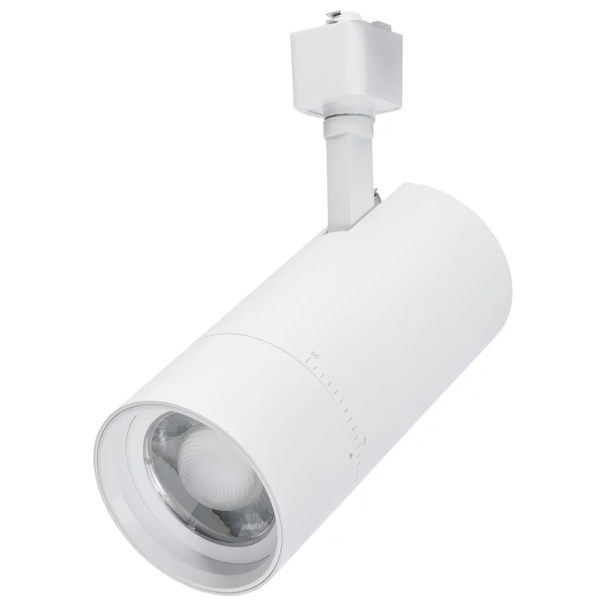 Beam Adjustable LED Track Head, Selectable CCT, Halo, 20°- 50°