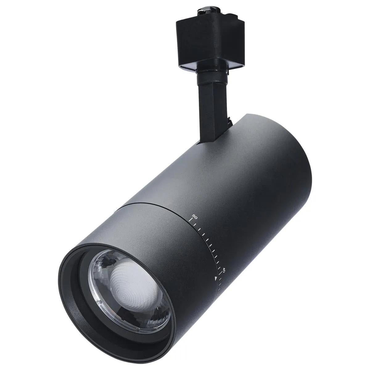Beam Adjustable LED Track Head, Selectable CCT, Halo, 20°- 50°