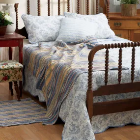 Bernat Knit Striped Throw And Rug