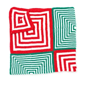 Bernat Mitered Christmas Knit Blanket
