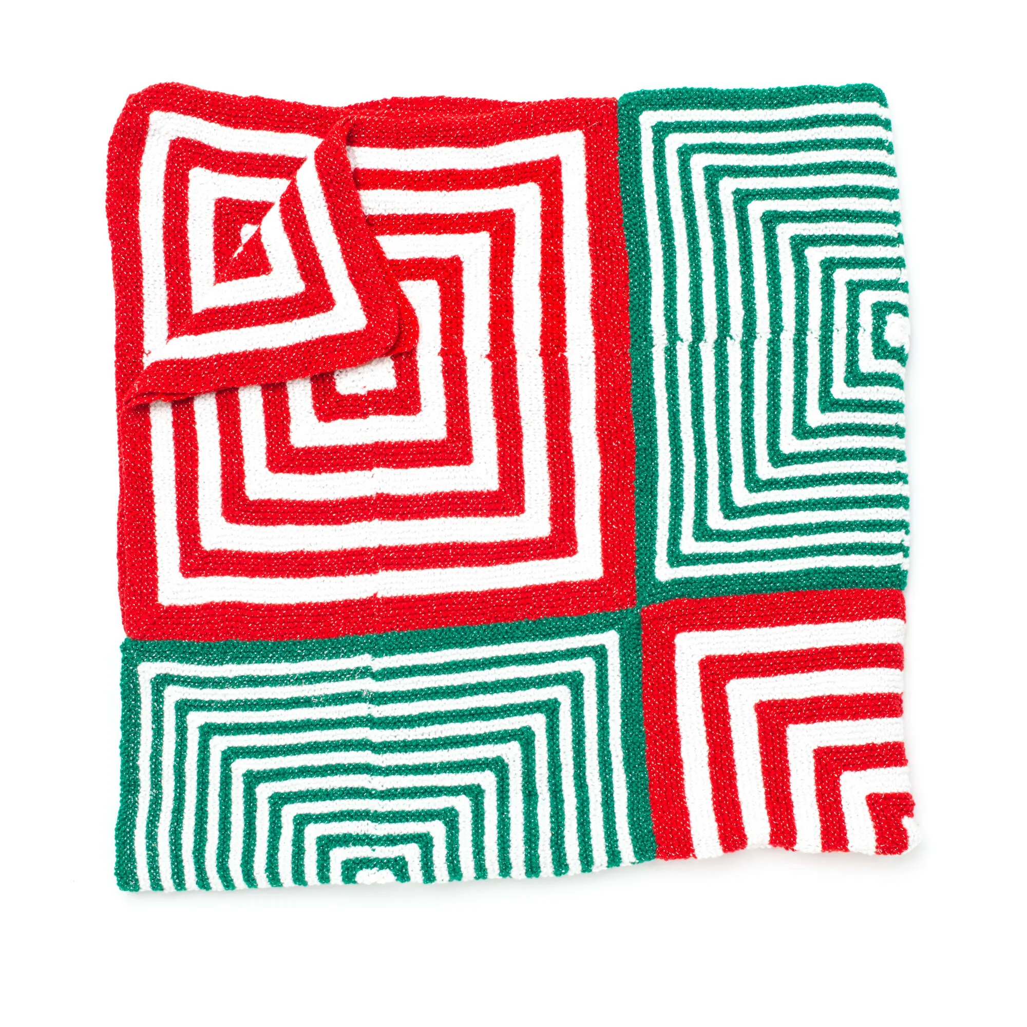 Bernat Mitered Christmas Knit Blanket
