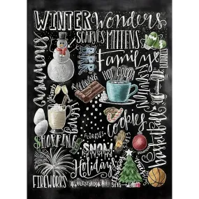 Blackboard - 5D DIY Round Drill Diamond Painting (Canvas 30x40cm/11.81x15.71in )