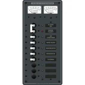 Blue Sea 8074 AC Main  8 Positions Toggle Circuit Breaker Panel - White Switches [8074]