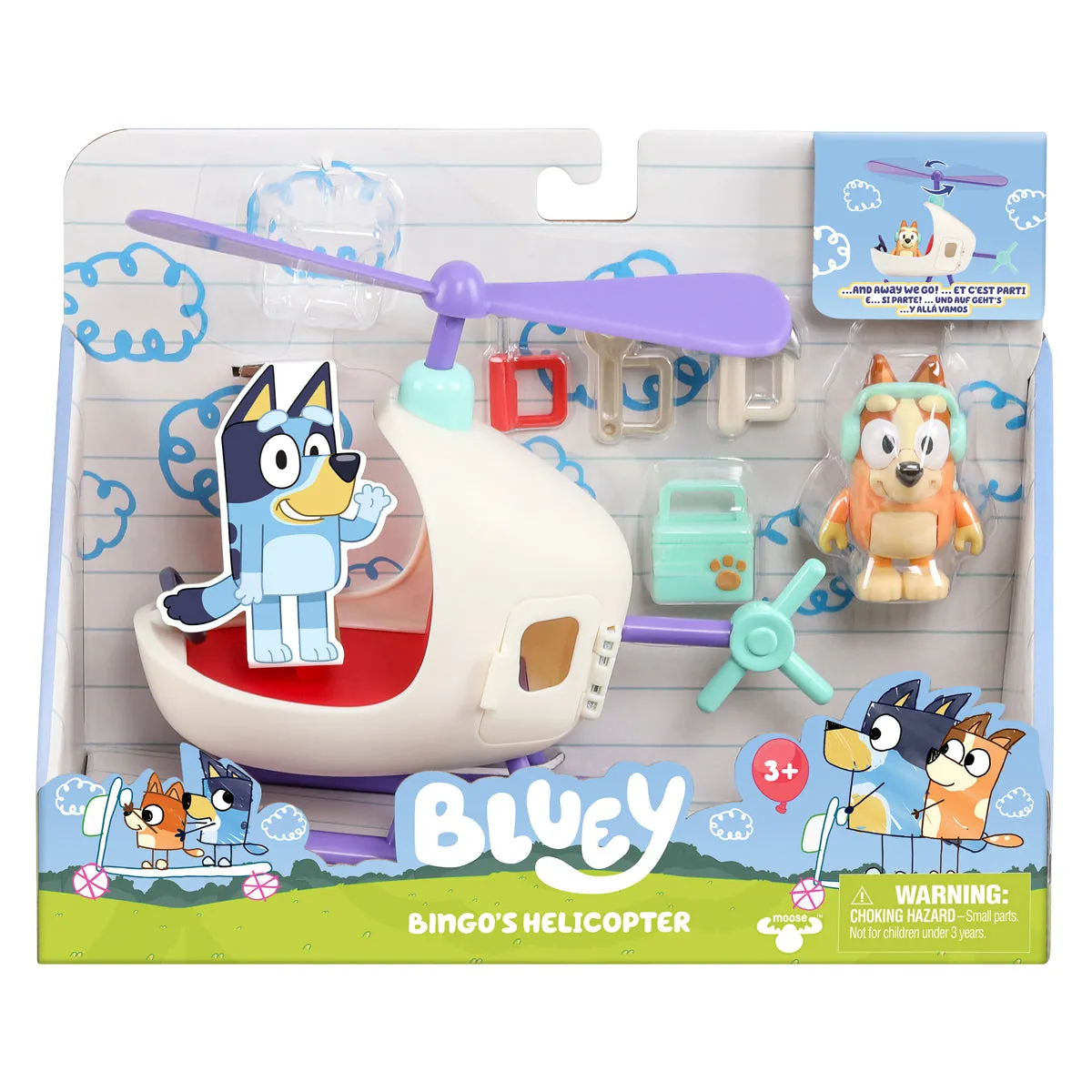 Bluey Bingos Helicopter Figure Set