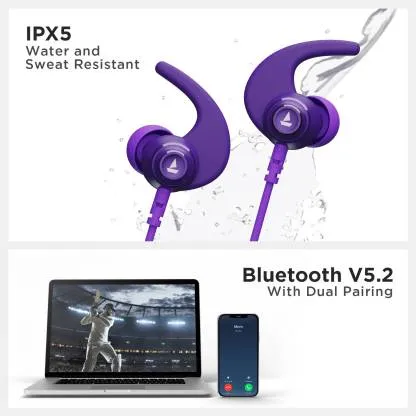 boAt Rockerz 260 with Beast Mode, ENx Tech and ASAP Charge Bluetooth Neckband Purple