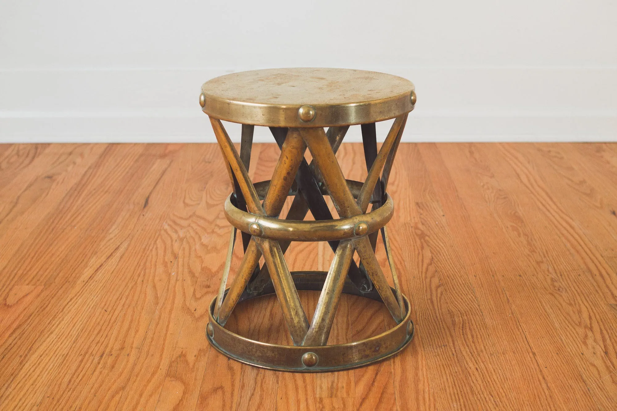Brass Drum Table