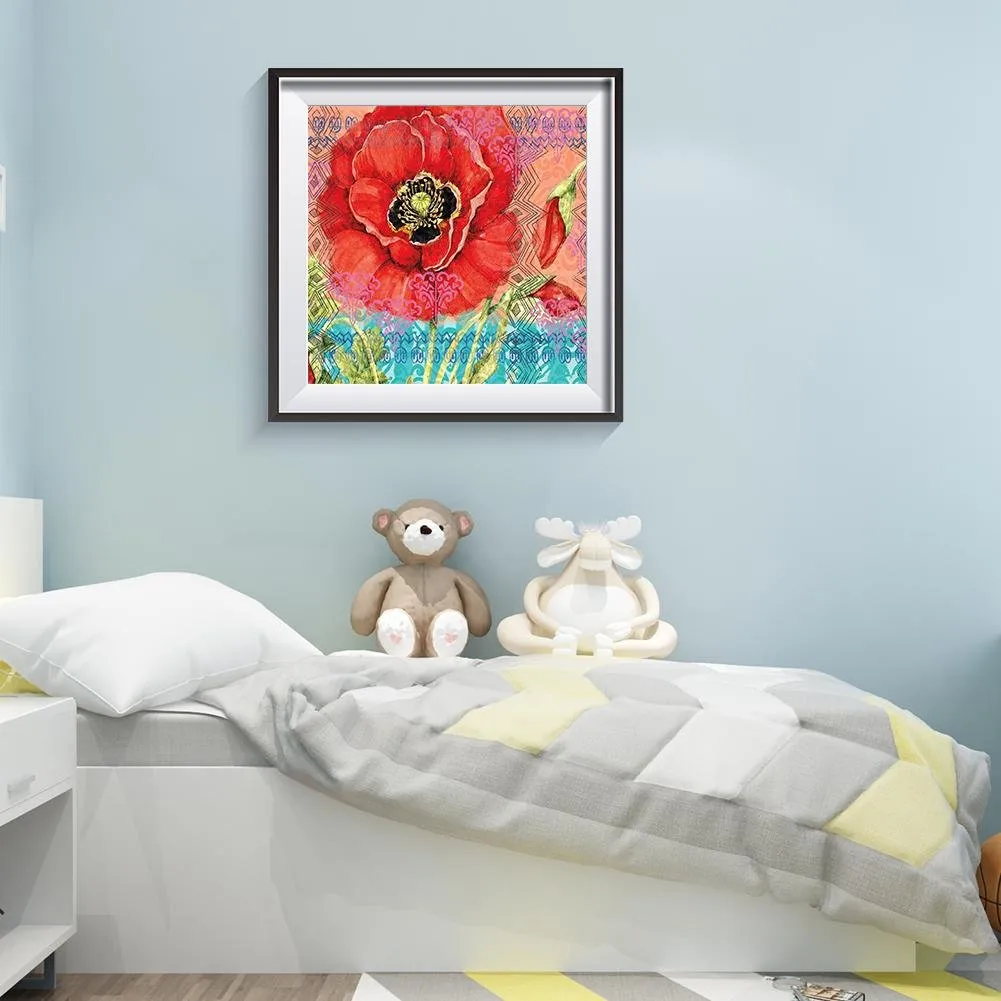 Bright Flower  - Full Round Diamond - 30x30CM