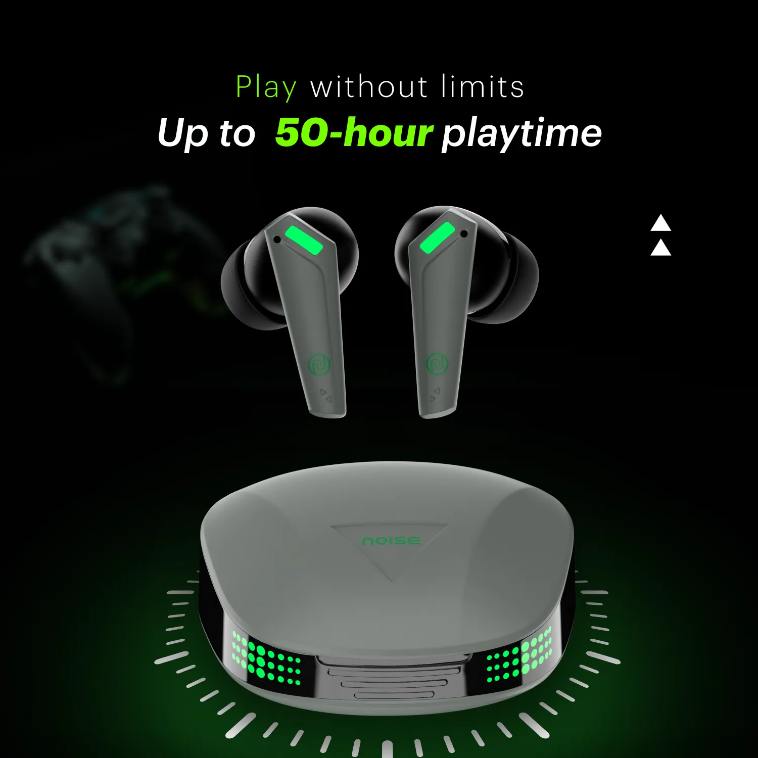 Buds Combat Z In-Ear Truly Wireless Gaming Earbuds with 35ms Low Latency, 50H of Playtime, Instacharge (10 min = 120 min), 10mm Driver,BT v5.3