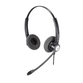 Calltel HW333N DH Stereo-Ear Noise-Cancelling Headset - Quick Disconnect Connector