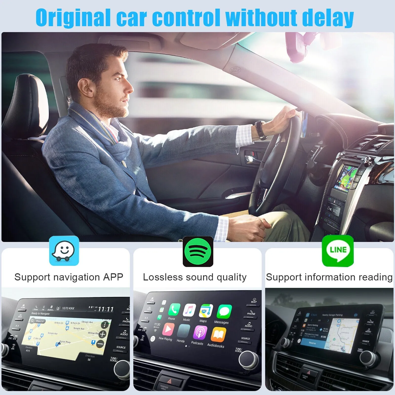 Carlinkit 4.0 Car Adapter Compatible for Carplay to Wireless