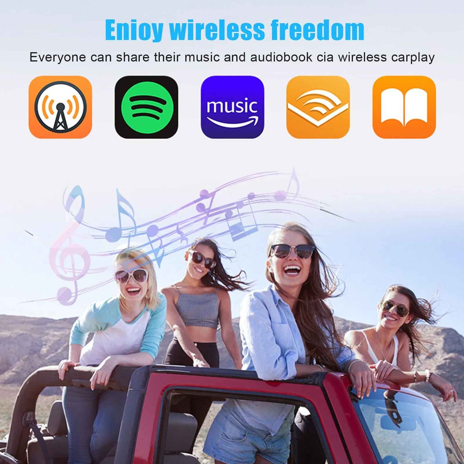 Carlinkit 4.0 Car Adapter Compatible for Carplay to Wireless