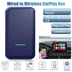 Carlinkit 4.0 Car Adapter Compatible for Carplay to Wireless