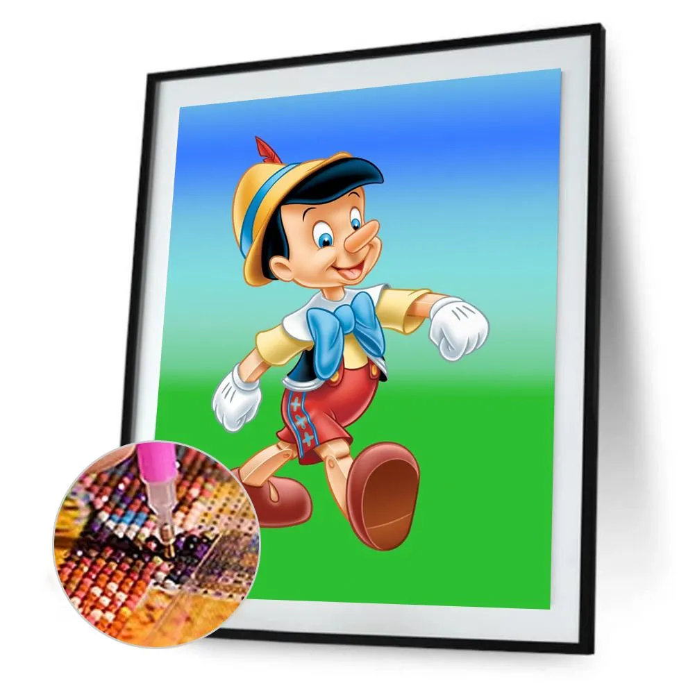 Cartoon Boy - Full Round Diamond - 30x40CM