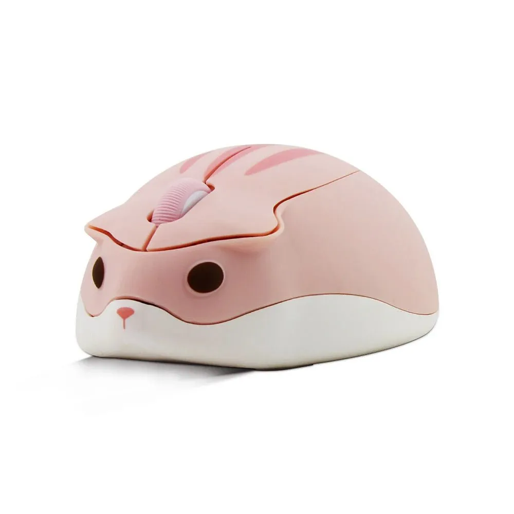 Cartoon Hamster Wireless Mouse – 3D Compact USB Optical Mouse with 1600DPI for Laptops & Computers
