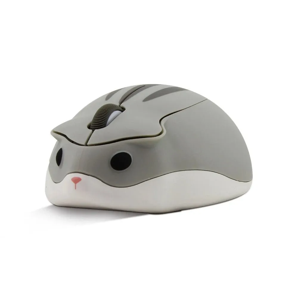 Cartoon Hamster Wireless Mouse – 3D Compact USB Optical Mouse with 1600DPI for Laptops & Computers