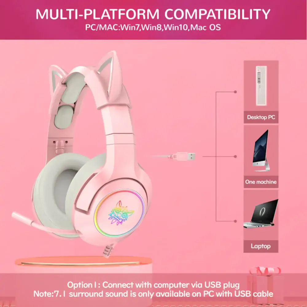 Cat Ear Headphones with Mic